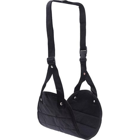 Repose-pieds Hamac (noir), coussin réglable pour voyage en avion, soutien sous bureau, compatible train, bus, bureau, transport aérien. (1/5)
