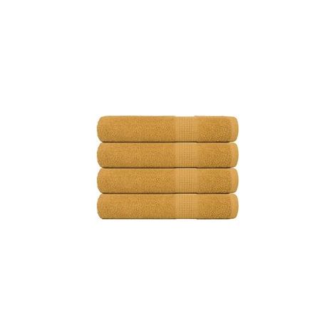 Asciugamani da sauna FROGN 4 pezzi oro 80x200 cm 360 g/m² - Crezuo (1/4)