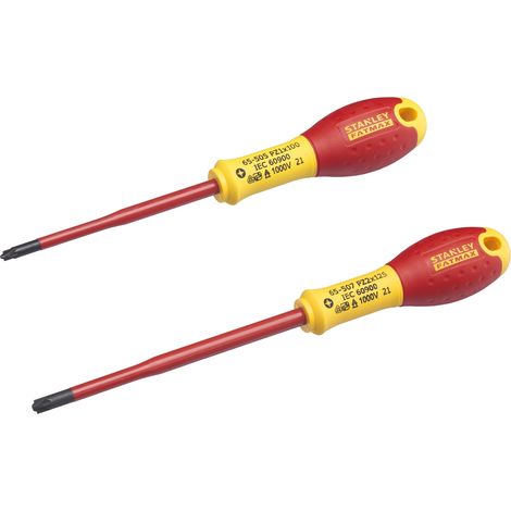 Stanley FATMAX Insulated PZ1X100 and PZ2X125 Screwdriver Set with 1000V Terminal Insulation