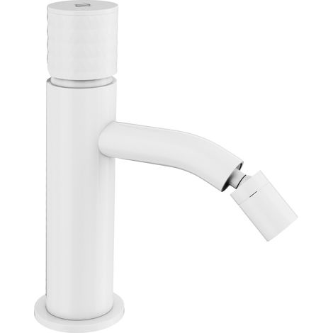 Grifo de Bidé Modelo HELIOS Fabricado en Latón Monomando Acabado en Blanco (1/2)