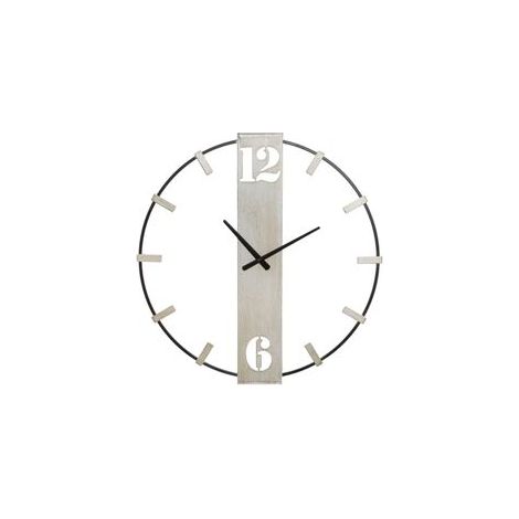 Horloge murale SILVERY, en métal, blanche, 61x63 cm (1/5)