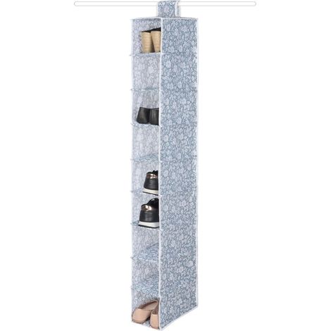 Étagère à suspendre 9 niveaux Vicky bleue - COMPACTOR - 15 x 30 x H.128 CM - Bleu gris (1/5)