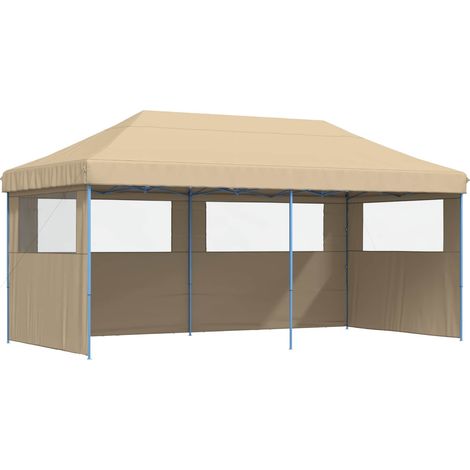 Party Tent Folding Beige 292 x 580 x 315 cm Oxford Fabric vidaXL