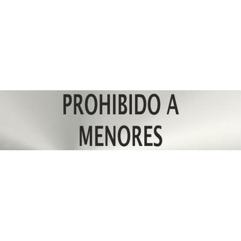 Cartel informativo de acero Prohibido A Menores de 0,8mm 50x200mm SEKURECO (1/2)