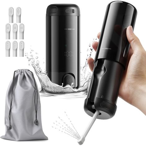Bidet portable, 250 ml pour hémorroïdes post-partum, nettoyage privé, rechargeable à la main, 3 modes pour une utilisation post-partum et voyage (noir) (1/5)