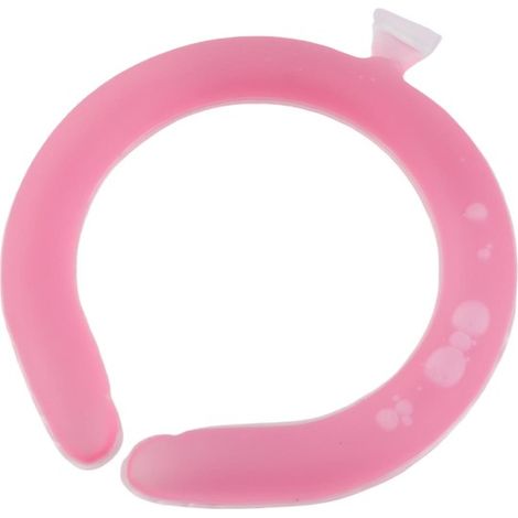 Tube rafraîchissant pour le cou, anneau de glace réutilisable pour l'été, idéal pour les activités sportives et de plein air par temps chaud (rose). (1/5)