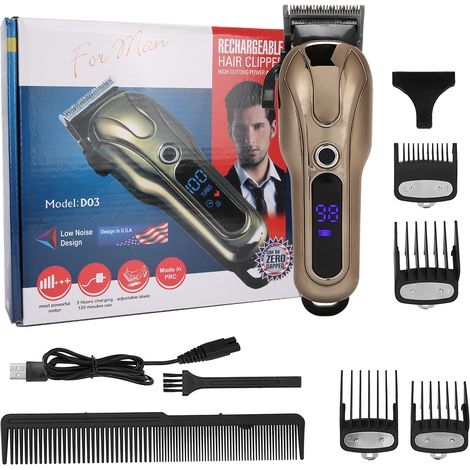 Tondeuse Électrique Rechargeable USB avec Affichage LCD - Coupe Précise pour Salon (1/5)