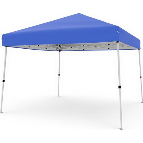 Tonnelle de jardin 3x3m Montage instantané, pieds inclinés robustes - Abri pop-up portable pour jardin, terrasse, plage, fête - Sac de transport et housse 2,4x2,4m inclus (1/5)