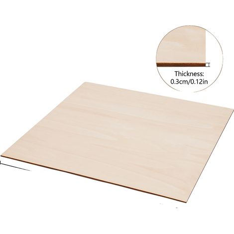 Panneau en bois, 30 PCS Feuilles de peuplier, Épaisseur de 3 mm, marron clair (1/2)