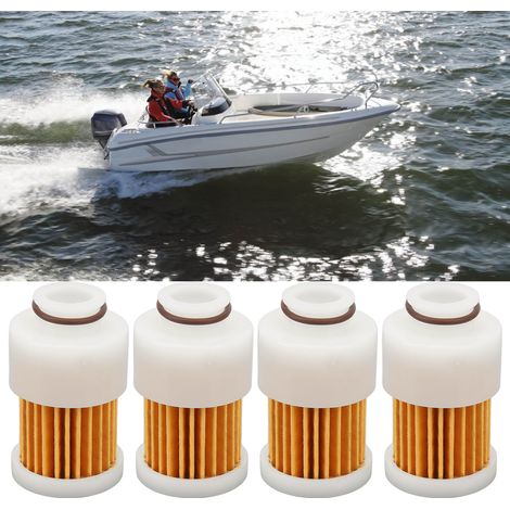 Satz mit 4 Kraftstofffiltern 68V-24563-00-00, passend für Yamaha 115 PS und 50 PS Motoren. (1/5)