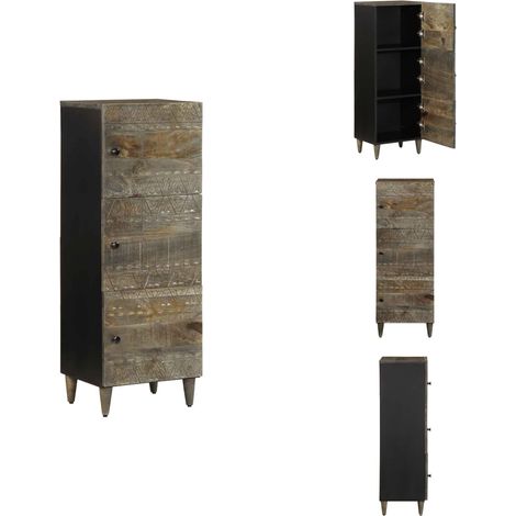 Buffet 40x33x110 cm bois de manguier massif - Buffet - Buffet - Armoire De Rangement - Armoire De Rangement De Cuisine (1/5)
