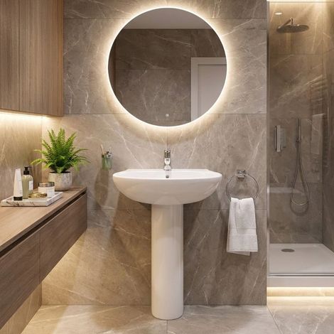 Lavabo in ceramica colore bianco 55 cm – Conny