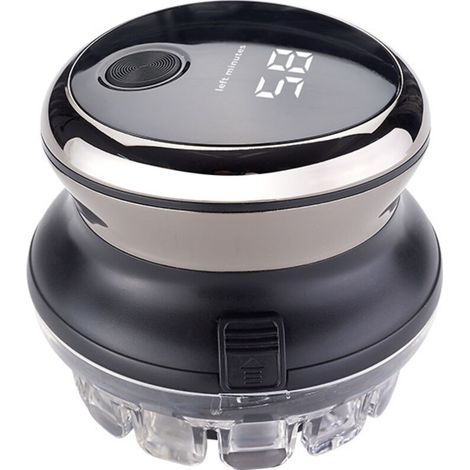 Tondeuse à barbe rechargeable avec tête de coupe rotative multifonctionnelle