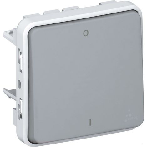 Legrand 069530 Waterproof Bipolar Switch Plexo Compound IP55 10AX 250V - Grey