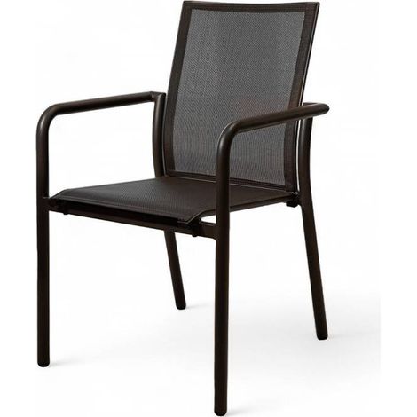 Silla de jardín Soller 65x55x88 Zumm aluminio antracita Homms (1/2)