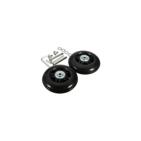 Ersatz-Gepäckrollen – 60 mm x 24 mm – 2er-Pack – Universelle Gummiräder – Universelle Schwenkräder – Ersatz-Gepäckrollen – Schwarz