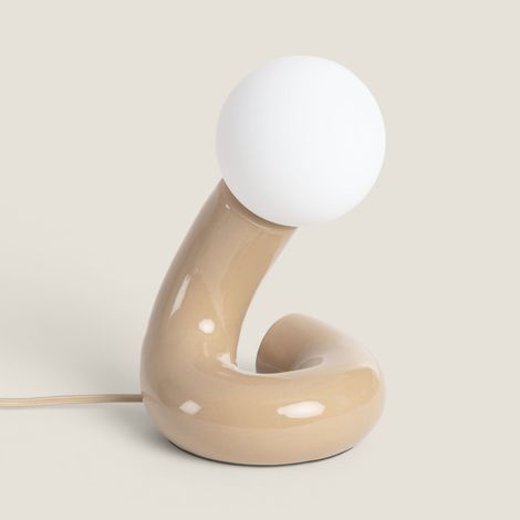 Lámpara de Mesa Cerámica  Arlo Juno S Camel (1/4)