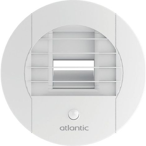 Atlantic – Bouche VMC autoréglable 5-30EP 230V détection de présence D80 – Débit 5/30 m³/h – Ronde blanche avec manchon griffes – 526598 (1/2)