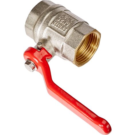 Meister Valvola a sfera – 30,93 mm (1 pollici) IG – con leva in acciaio lunga e passaggio completo – filettatura interna su entrambi i lati – ottone di alta qualità / rubinetto / rubinetto / 9922950 r (1/4)