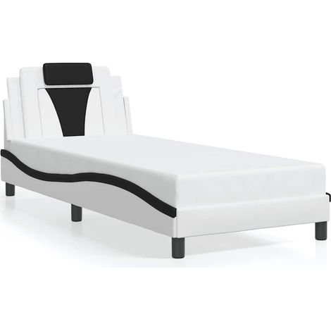 Maison Exclusive - Giroletto Viana senza Materasso Bianco e Nero 90x200 cm in Similpelle (1/5)