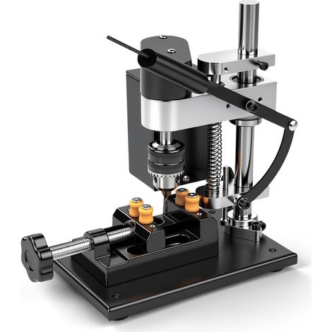 Mini Perceuse à Colonne, 200W 7-Vitesses Mini Perceuse D'éTabli Table De Perceuses Forage De Banc RéGlage Hauteur 50mm, Kit Perceuses Electrique Colonne Pour MéTal Bois Acrylique ModéLisme (1/5)