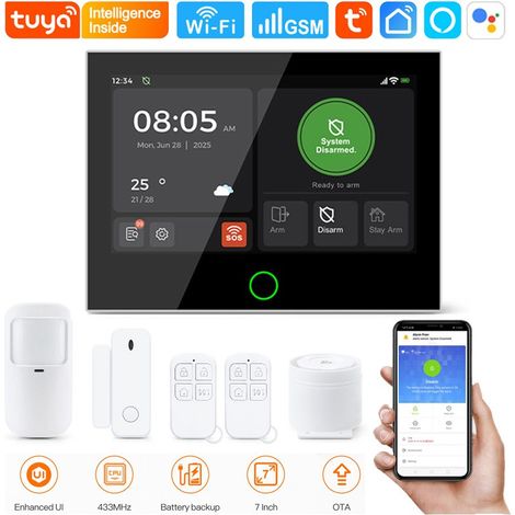Tuya Kit Sistema di Sicurezza Domestico Smart WiFi 4G GSM