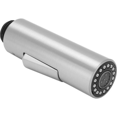 Pommeau de douche extractible G1/2 pour robinet de cuisine, accessoire de robinetterie en plastique nickel brossé (1/5)