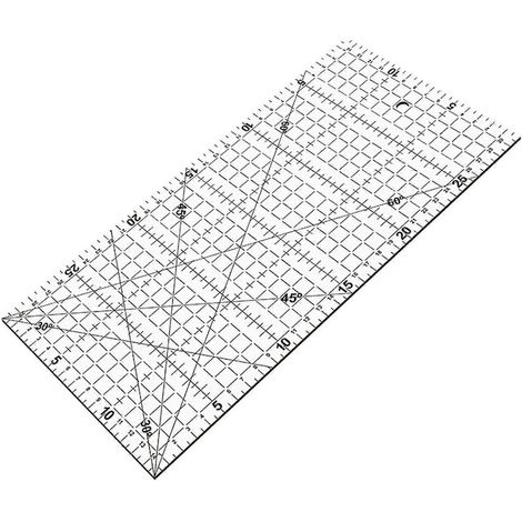 Acryl-Patchwork-Lineal 30 x 15 cm, transparente Schablone, Schneiderei-Schnittmuster, Dekoration