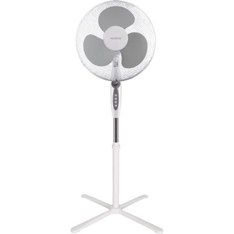 Ventilateur sur pied Makena avec minuterie Ø43cm 45W Blanc