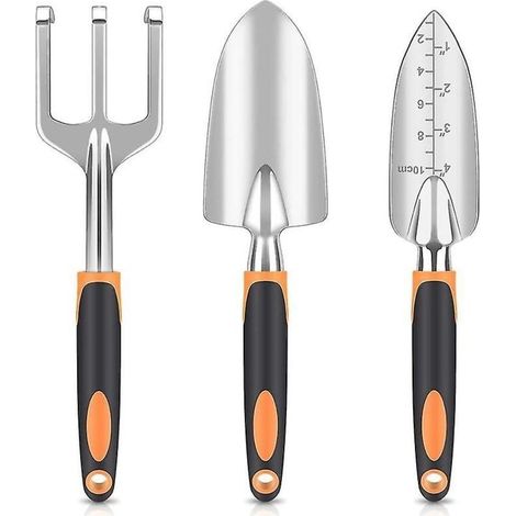 Ensemble d'outils de jardin, outils en alliage d'aluminium robustes et légers avec poignée non ergonomique, Garde (1/3)