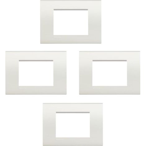 Bticino 4 pezzi placca 3 posti bianca living light lna4803bi in tecnopolimero (1/2)