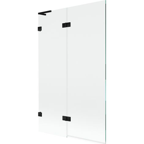 Paroi de baignoire Mexen Lunar L à 2 battants gauche 110 x 150 cm, transparent, noir - 897L-110-100-70-00-L (1/5)