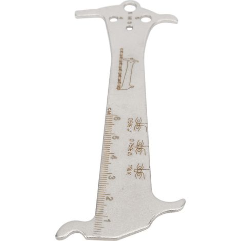 Règle de mesure de chaîne 3 en 1 pour VTT et vélo de route, outil de mesure d'usure de chaîne, argent (1/5)