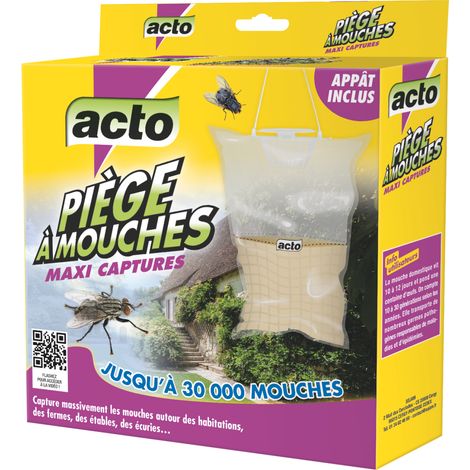 Piège à mouches grande capacité ACTO : capture massive 30 000 insectes