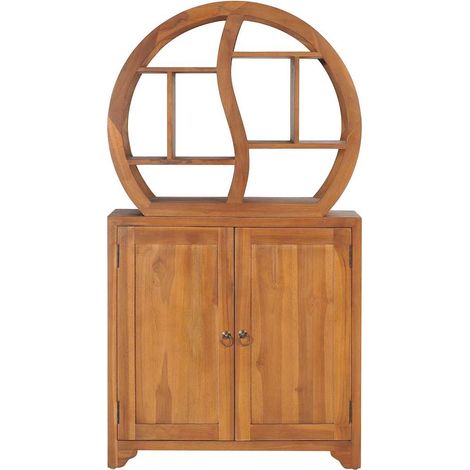 Maison Exclusive - Armoire avec étagère Yin Yang 70x30x130 cm Bois de teck massif (1/5)