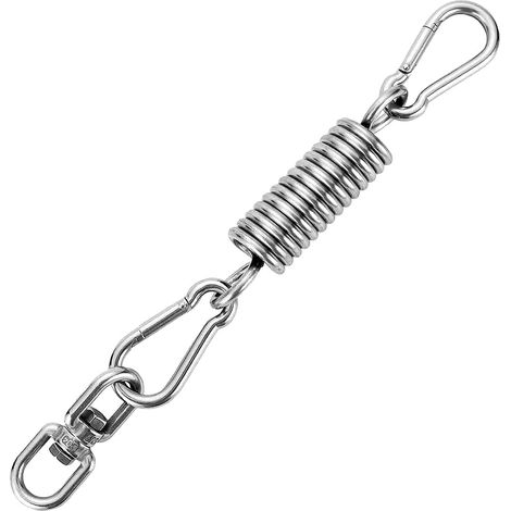 Sedia a molla Zhedian, molle rotanti in acciaio con 2 moschettoni e gancio girevole a 361°, set di molle di sospensione resistenti per sedie sospese fino a 250 kg