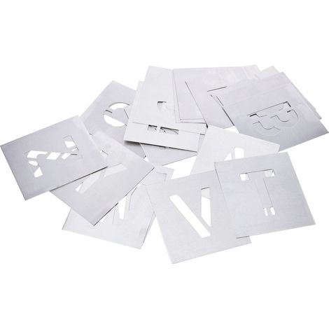 Premium Zinc Letter Stencil Set – 2-inch Walleted Alphabet Stencils for Crafting and DIY Projects