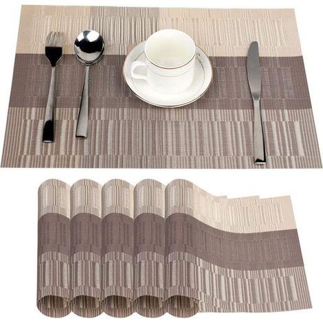 Platzsets, 6er-Set, waschbar, Maße: 30 x 45 cm