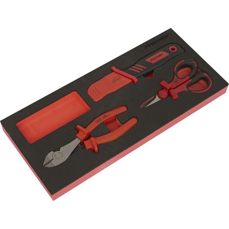 Sealey TBTE09 Premier Insulated Cutting Set with Tool Tray 3pc - VDE Approved (1/5)