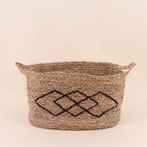 Panier rectangulaire en fibres naturelles 33x22cm