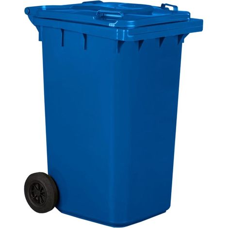 Pattumiera Bidone Portarifiuti per Raccolta Differenziata 240 Litri Colore BLU Colore Azzurro 240 Litri