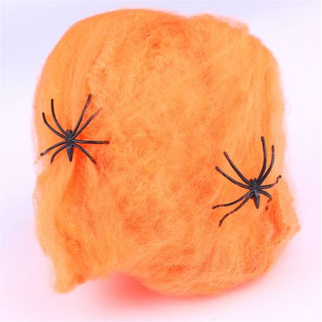 Toile D Araignée - Décoration Halloween Intérieure Et Extérieure - Maille Élastique En Rayonne - Couverture Jusqu À 400 Pieds Carrés - 1 Pièce