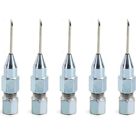 Aiguilles d’injecteur de graisse – Lot de 5 pointes fines pour pistolets à graisse, idéales pour roulements scellés et joints universels