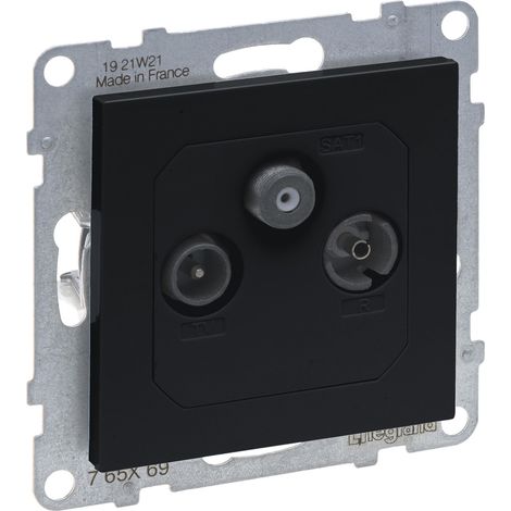 LEGRAND, SEANO PRISE DE TERMINAISON TV-R-SAT, HD-TV, ATTÉNUATION DE CONNEXION : 10 DB, COULEUR : ANTHRACITE LAQUÉ, 765469
