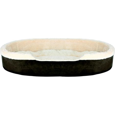 Bett Cosma 100 x 75 cm dunkelbraun/beige