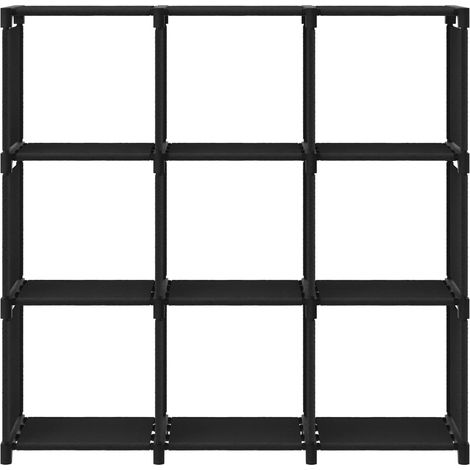 Maison Exclusive - Mobile per 9 Scatole a Cubo Nero 103x30x107,5 cm in Tessuto