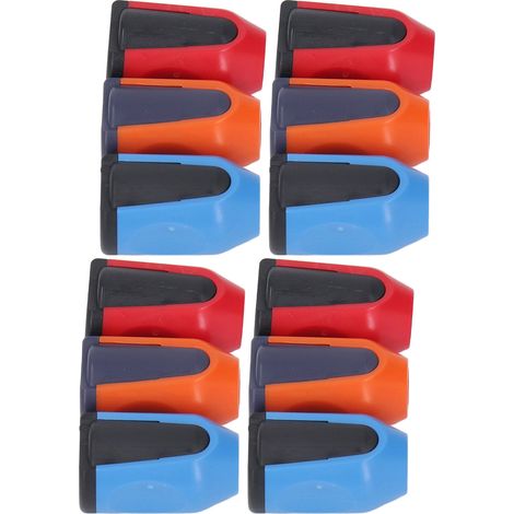 12 embouts magnétiques porte-embouts en plastique ABS pour vis, fixation par aimant, pour tournevis hexagonal, lot de 12, rouge jaune bleu (1/5)