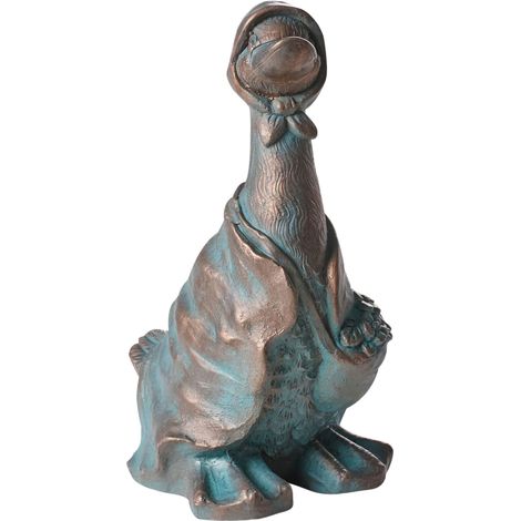 Statuetta decorativa MgO anatra Marrone Baleya