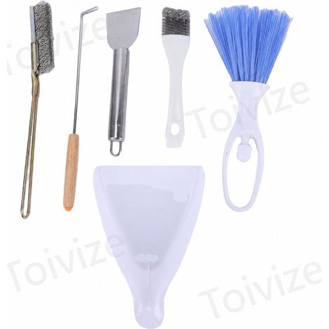 Kit di pulizia per gabbie Toivize da 6 pezzi, con spazzola in acciaio inossidabile e paletta per piccoli animali. (1/5)