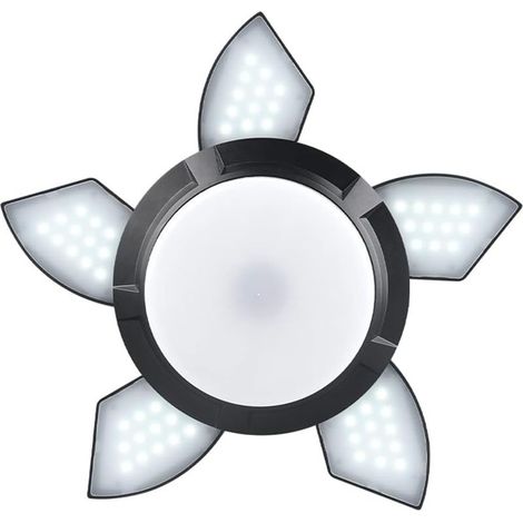 1 Luminaire plafond, lumière LED garage, panneau solaire, batterie lithium, lampe télescopique réglable, entrepôt (1/5)